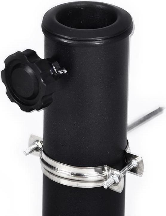 Actual product image VCM Sonnenschirmständer 9kg Polyresin halbrund schwarz Gussoptik 49x 31cm Balkon