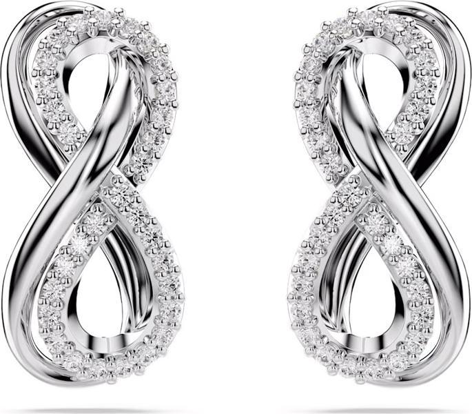 Swarovski Hyperbola Ohrstecker Unendlichkeit Weiss (Metall)
