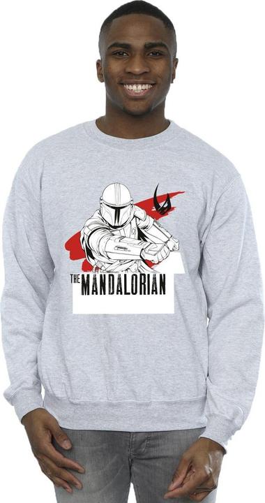 Actual product image Star Wars Mens The Mandalorian Mando Shoots Sweatshirt (S)