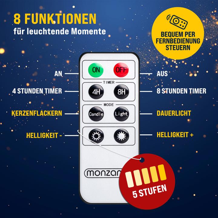 Produktbild Monzana Weihnachtsbaumkerzen (30 x)