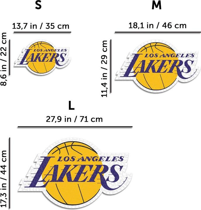 Image du produit Iconic NBA - Los Angeles Lakers - Logo - Puzzle en bois Taille M (270 pièces) (270 pièces)