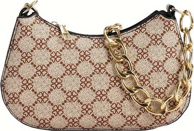 Only-Bags.Store Retro bedruckte klassische Unterarmtasche, einfache Umhängetasche, lässige Handtasche, Shopping