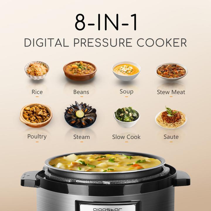 Actual product image Aigostar Electric pressure cooker, 6L