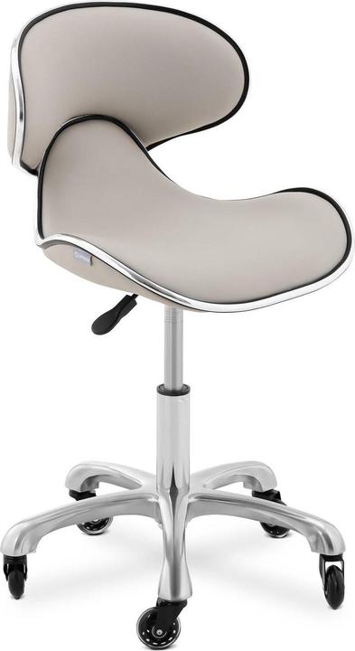 Produktbild Physa Rollhocker mit Lehne Drehhocker mit Rollen Kosmetikhocker höhenverstellbar