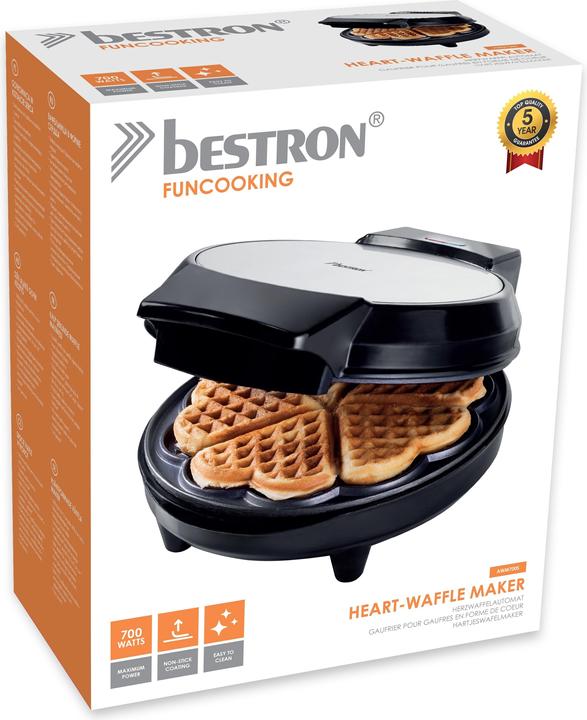 Image du produit Bestron AWM700S Gaufrier 5 gaufre(s)