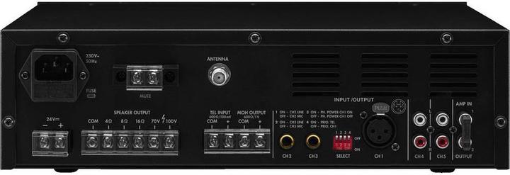 Produktbild Monacor ELA-Mono-Class-D-Mischverstärker 120 W, MP3, USB/SD, FM, DAB+, BT (Röhren-Verstärker)