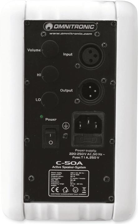 Actual product image Omnitronic C-50A (Active, 1x 80 W)