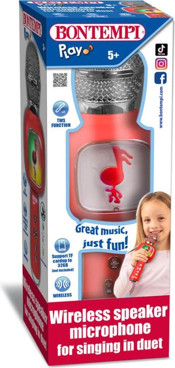 Actual product image Bontempi Karaoke microphone red