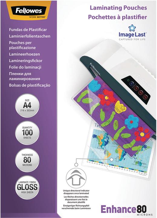 Immagine prodotto Fellowes Potenziare 80 (A4, 100 Pezzo/i, 80 µm)