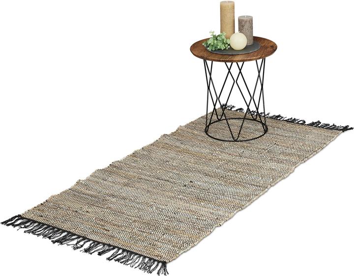 Actual product image Relaxdays Braided runner rug (70 x 140 x 0.5 cm)