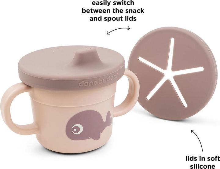 Immagine prodotto Done by Deer Set di tazze per snack e bevande Wally rosa