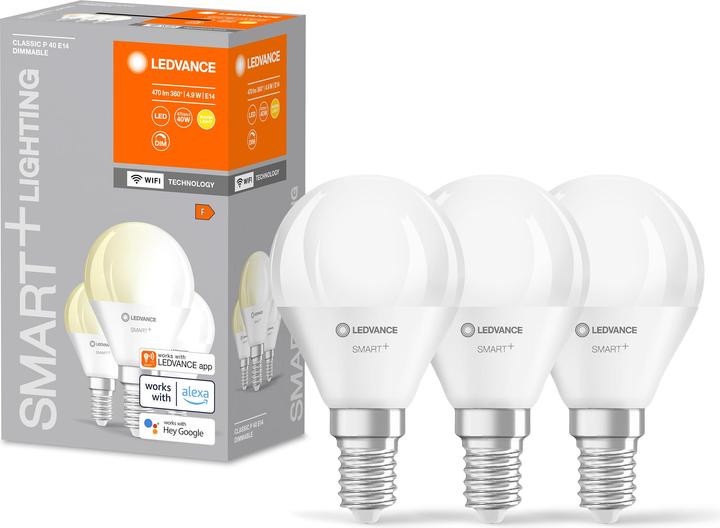 Immagine prodotto Ledvance Smart+ Mini (E14, 4.90 W, 470 lm, 3 x, F)