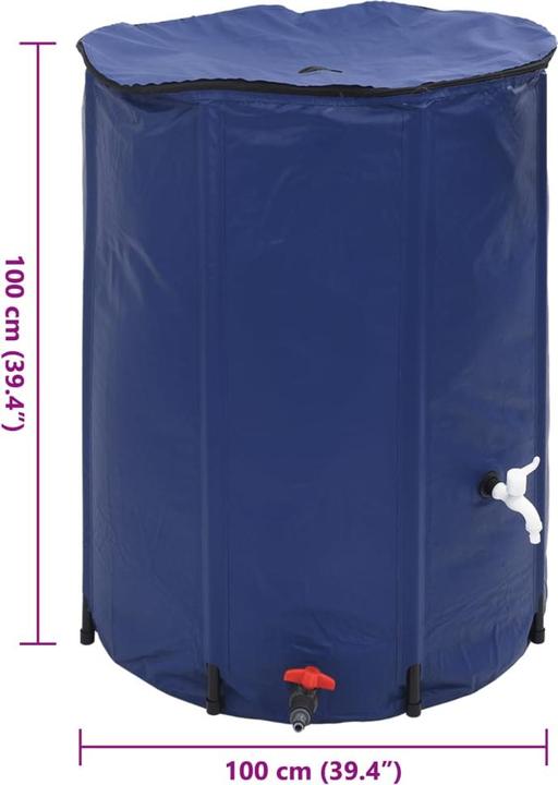 Produktbild VidaXL Wassertank mit Wasserhahn Faltbar 750 L PVC (750 l)