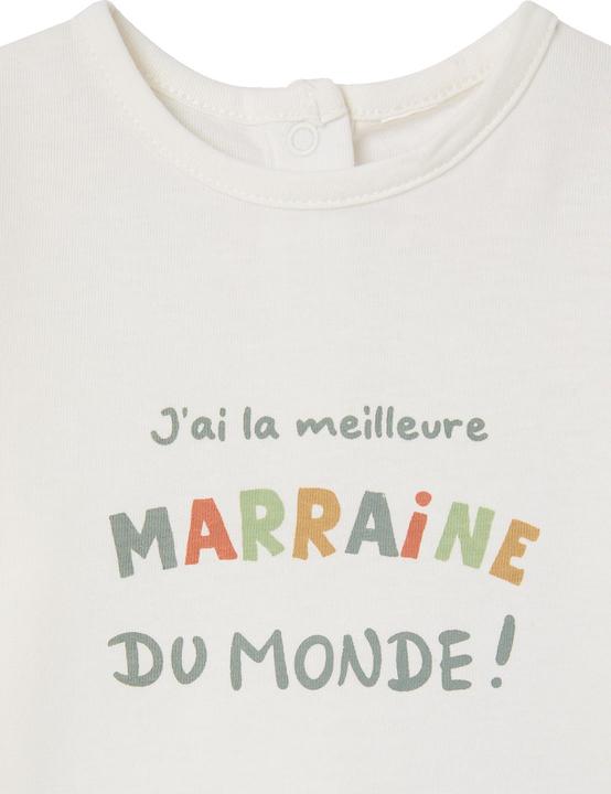 Image du produit Vertbaudet Bio-Kollektion: Baby Shirt mit Druckknöpfen und Message (86)