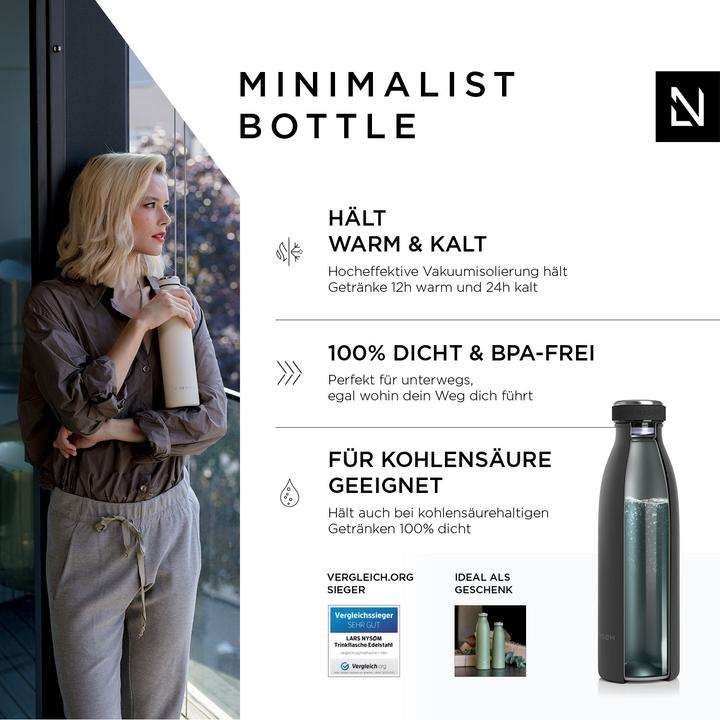 Produktbild Lars Nysøm Edelstahl Trinkflasche Ren (0.50 l)