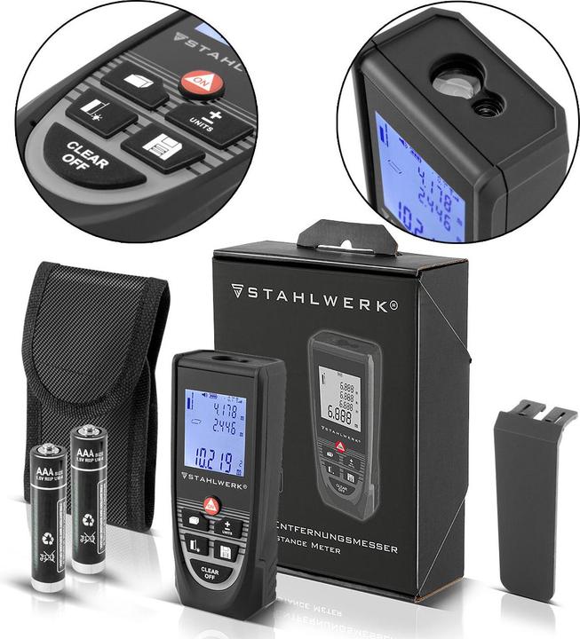 Stahlwerk Laser rangefinder LE-40 ST up to 40 m illuminated LCD display (40 m, 635 nm)