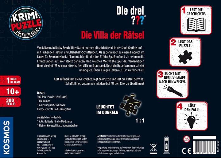 Produktbild Kosmos Die drei??? - Die Villa der Rätsel (300 Teile)