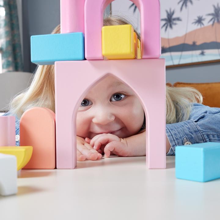 Actual product image Fisher-Price Fairytale castle wooden building blocks