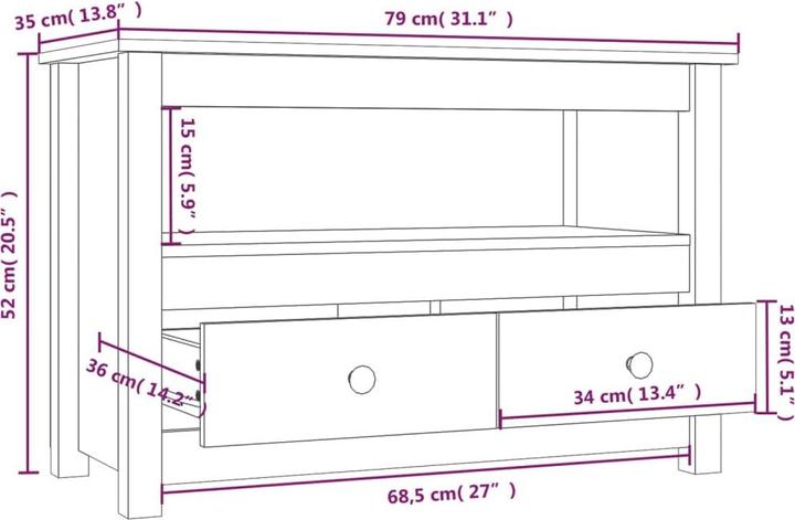 Produktbild VidaXL Ana (79 x 35 x 52 cm)