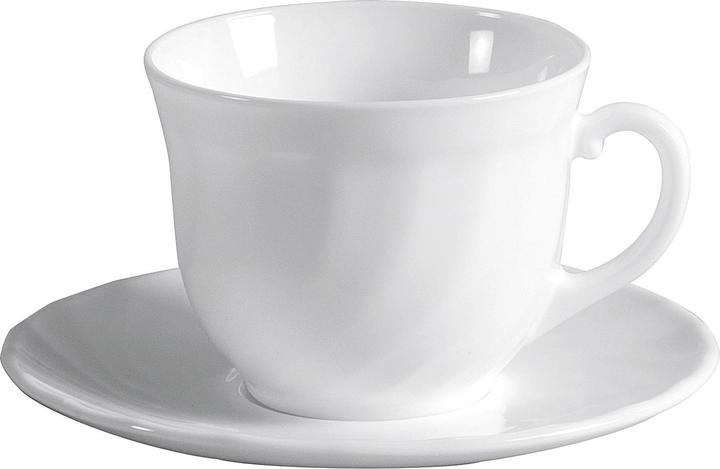 Immagine prodotto Luminarc Tazza da caffè con piattino Trianon 220 ml bianco (220 ml, 6 x)