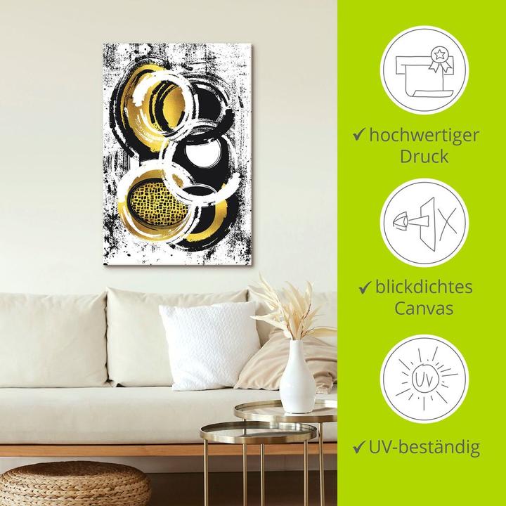 Produktbild Artland Abstrakte Malerei Nr. 2 gold U1ZX (80 x 120 cm)