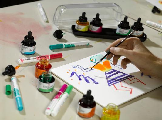 Actual product image Talens Opaque paint Ecoline (Purple Pastel, 30 ml)