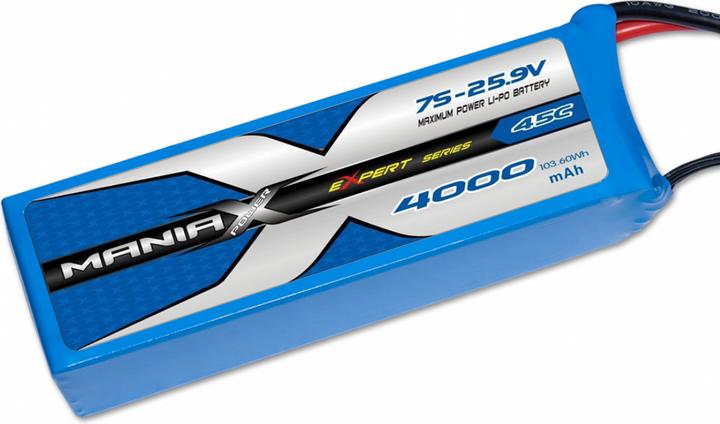 Produktbild ManiaX 45C eXpert 7S-25.9V 4000mAh 45C 2 wires for power (25.90 V, 4000 mAh)
