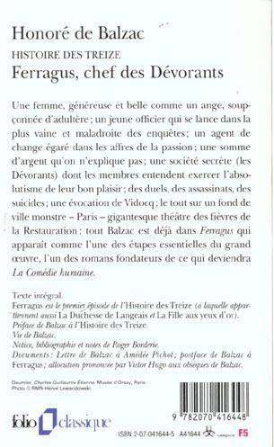 Produktbild Ferragus, chef des Dévorants (Französisch, Honoré de Balzac, 2001)