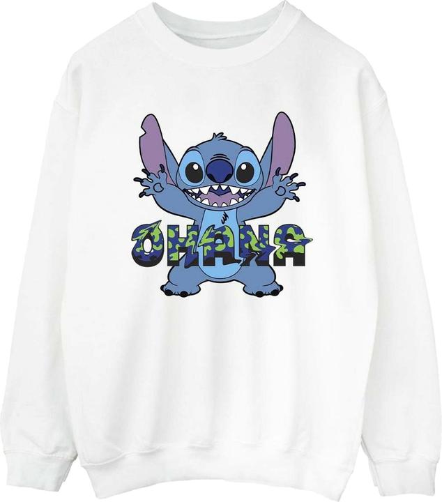 Actual product image Disney Womens/Ladies Lilo And Stitch Ohana Blue Glitch Sweatshirt (L)