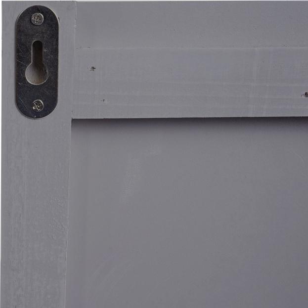 Actual product image Mendler Wall coat rack HWC-C89 Home, shabby look vintage, 8 hooks 91x60cm - grey-blue