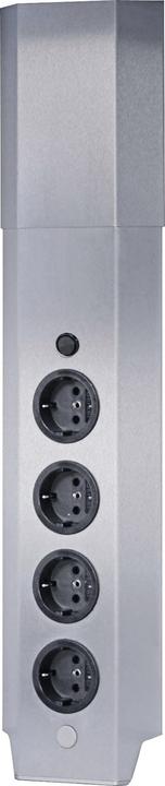Actual product image Thebo Corner socket element PEDRO 4f socket, 1 switch, Edst, 2m (4 x, CEE 7/3, 2 m)