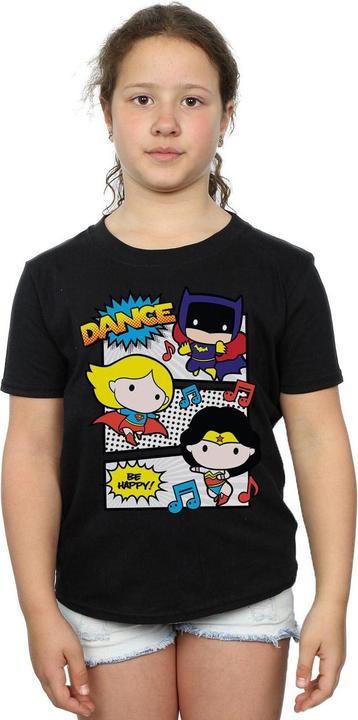 Image du produit - T-shirt CHIBI SUPER FRIENDS DANCE - Fille (128)