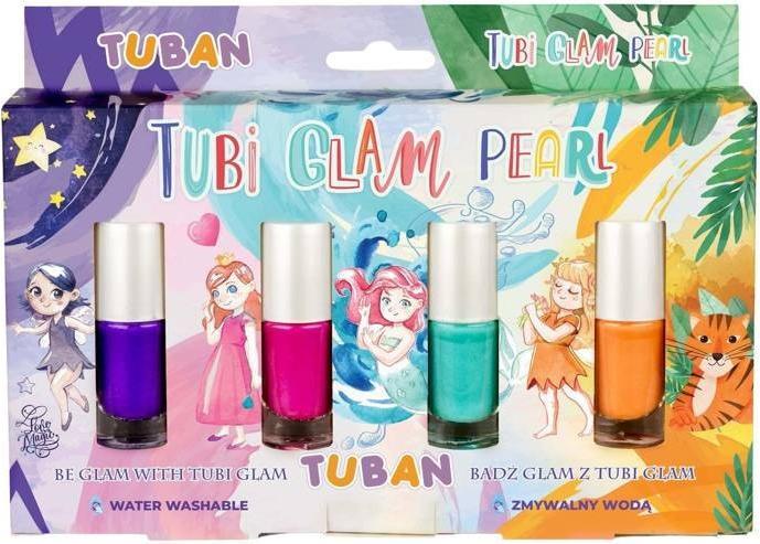 Tuban Tubi Glam - Nail polish set - 4 pcs. (TU3468) (Perlmutt, Farblack)
