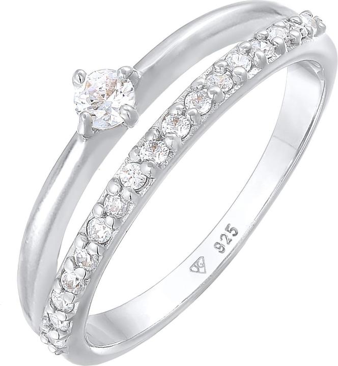Produktbild Elli Kristall Ring, Ring Set, Solitär-Ring (54, 925 Silber)