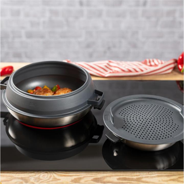 Actual product image Kuhn Rikon SMART & COMPACT Frying Pan Ø 28 cm (28 cm, Frying pan, Stainless steel)