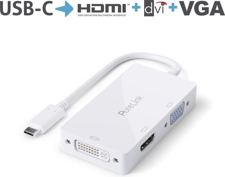 Produktbild Purelink USB-C zu (DVI, VGA, HDMI, 22.40 cm)