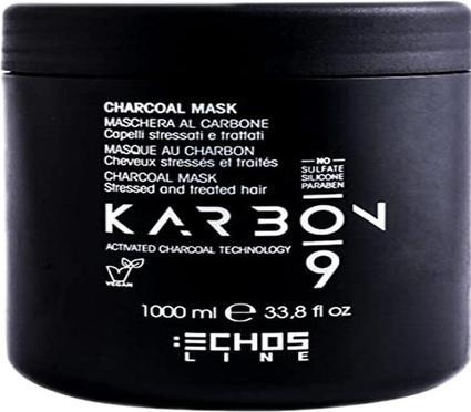 Produktbild Echosline Karbon 9 Charcoal Vegan Organic Mask Carbon Based 1000ml Vanilla (1000 ml)