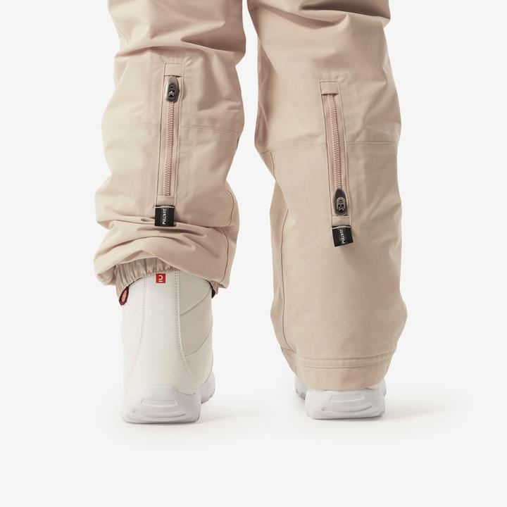 Actual product image Wedze Snowboard trousers dungarees kids piste - 500 white (128)