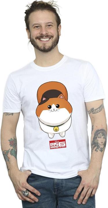 Actual product image Disney Mens Big Hero 6 Baymax Kitten Face T-Shirt (XXL)