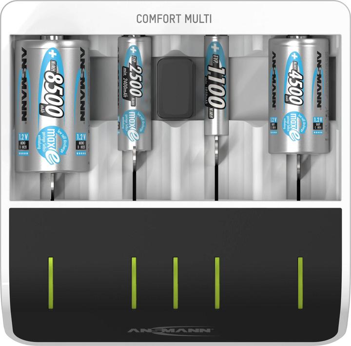 Immagine prodotto Ansmann Comfort Multi Charger (1 pz., C, D, AAA, AA, 800 mAh, Caricabatterie senza batteria)