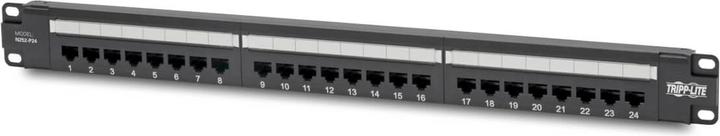 Eaton Cat6 24-Port Patch Panel PoE+ Compliant 110/Crown 568A/B RJ45 Ethernet 1U Rack-Mount