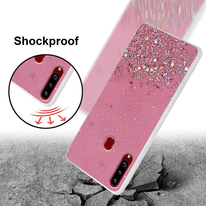 Actual product image Cadorabo TPU cover sparkling glitter (Samsung Galaxy A20s)