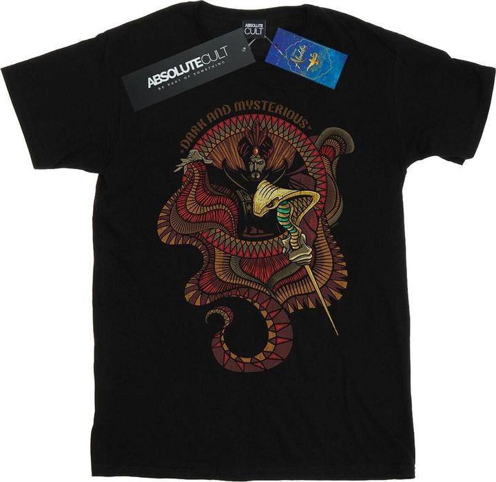 Actual product image Disney Womens/Ladies Aladdin Movie Jafar Dark And Mysterious Cotton Boyfriend T-Shirt (S)