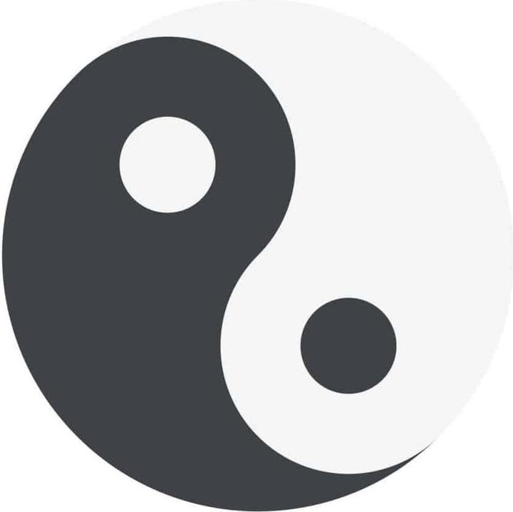 Actual product image Emojione Emoji Yin Yang (40 x 40 cm)