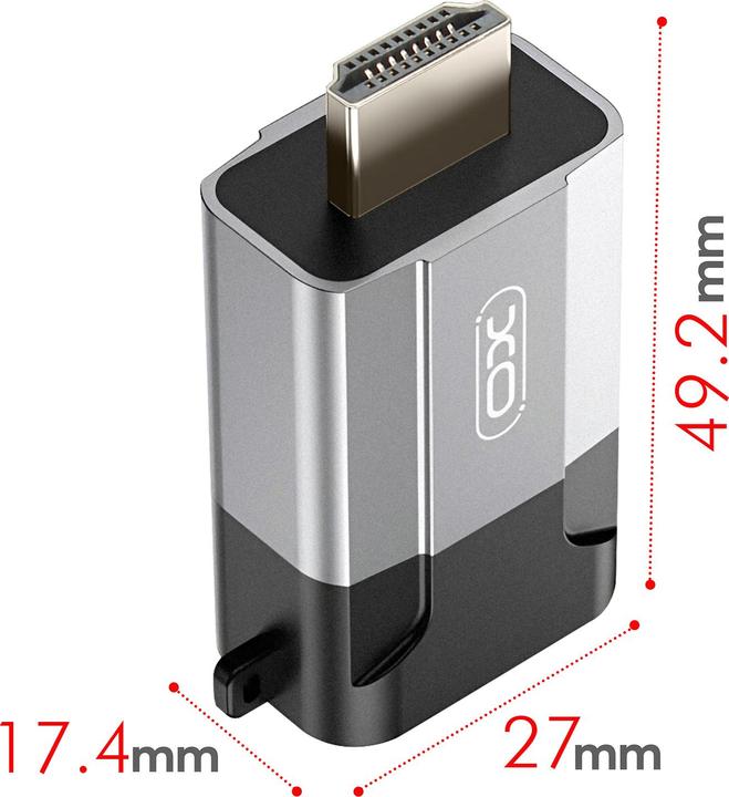Image du produit xO adaptateur GB014 HDMI - VGA gris (HDMI, 2.70 cm)