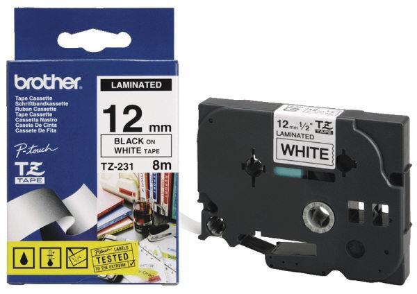 Image du produit Brother TZe-231 (1.20 cm, Noir, Blanc)