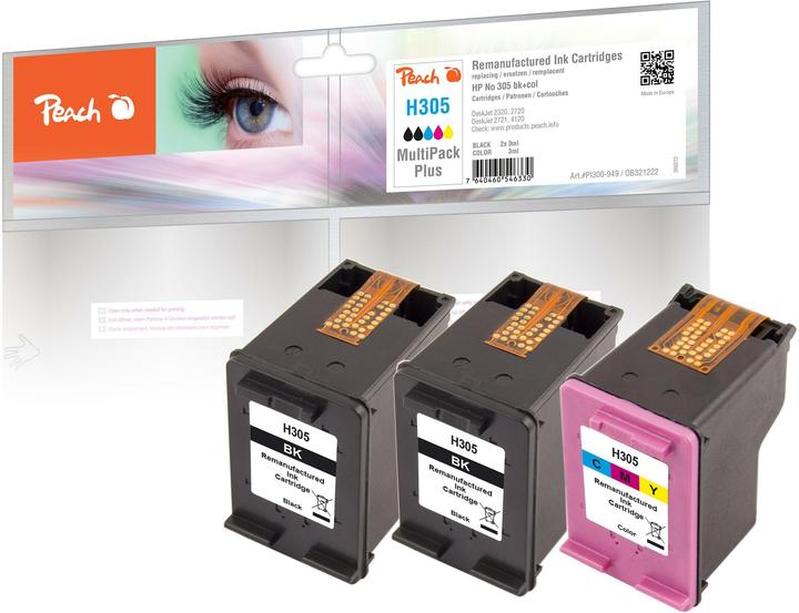 Immagine prodotto Peach Inchiostro HP No. 305 2x Nero, 1x Colore (M, C, FC, Y)