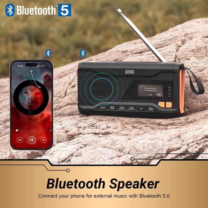Produktbild August Kurbelradio MB290B (DAB+, FM, Bluetooth)