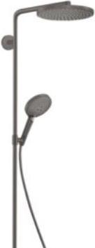 Produktbild hansgrohe Showerpipe 240 1jet PowderRain mit Ecostat Comfort Thermostat : Farbe - Brushed Black Chro