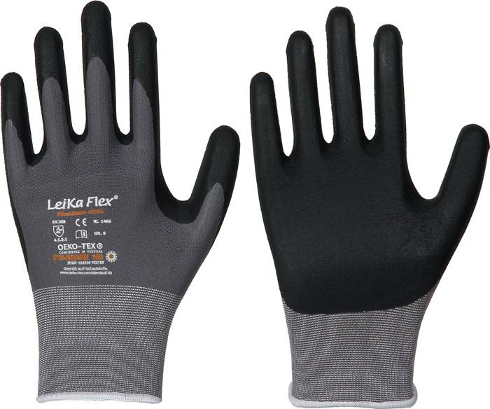 Actual product image Leipold Gloves LeiKaFlex 1466 size 8 grey EN420+EN388 PPE category II (8)